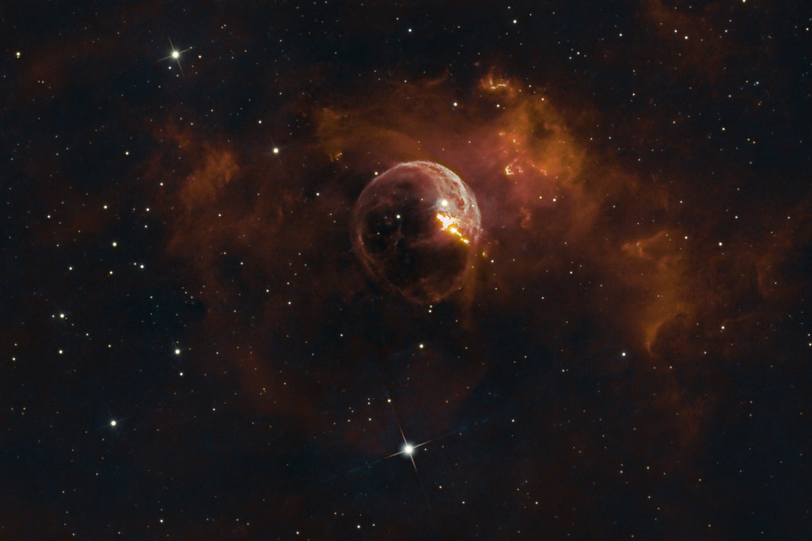 Bubble Nebula, NGC 7635, processed